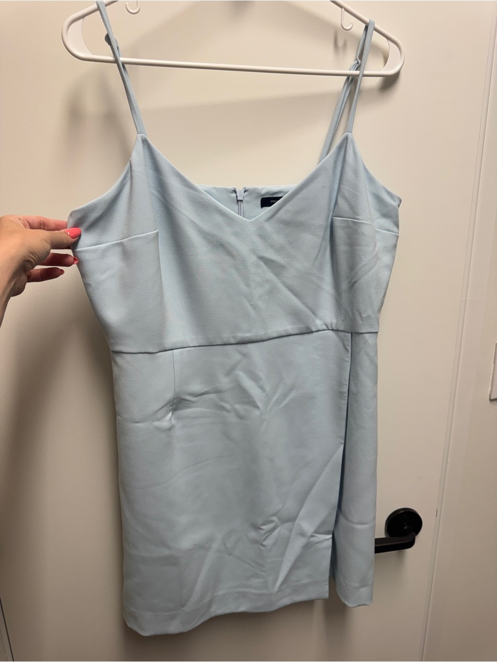 French Connection Pale Blue Spaghetti Strap Mini Dress